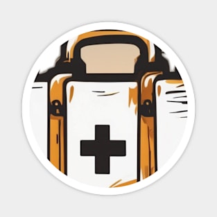 Stylized First Aid Kit Graphic Design No. 787 Magnet